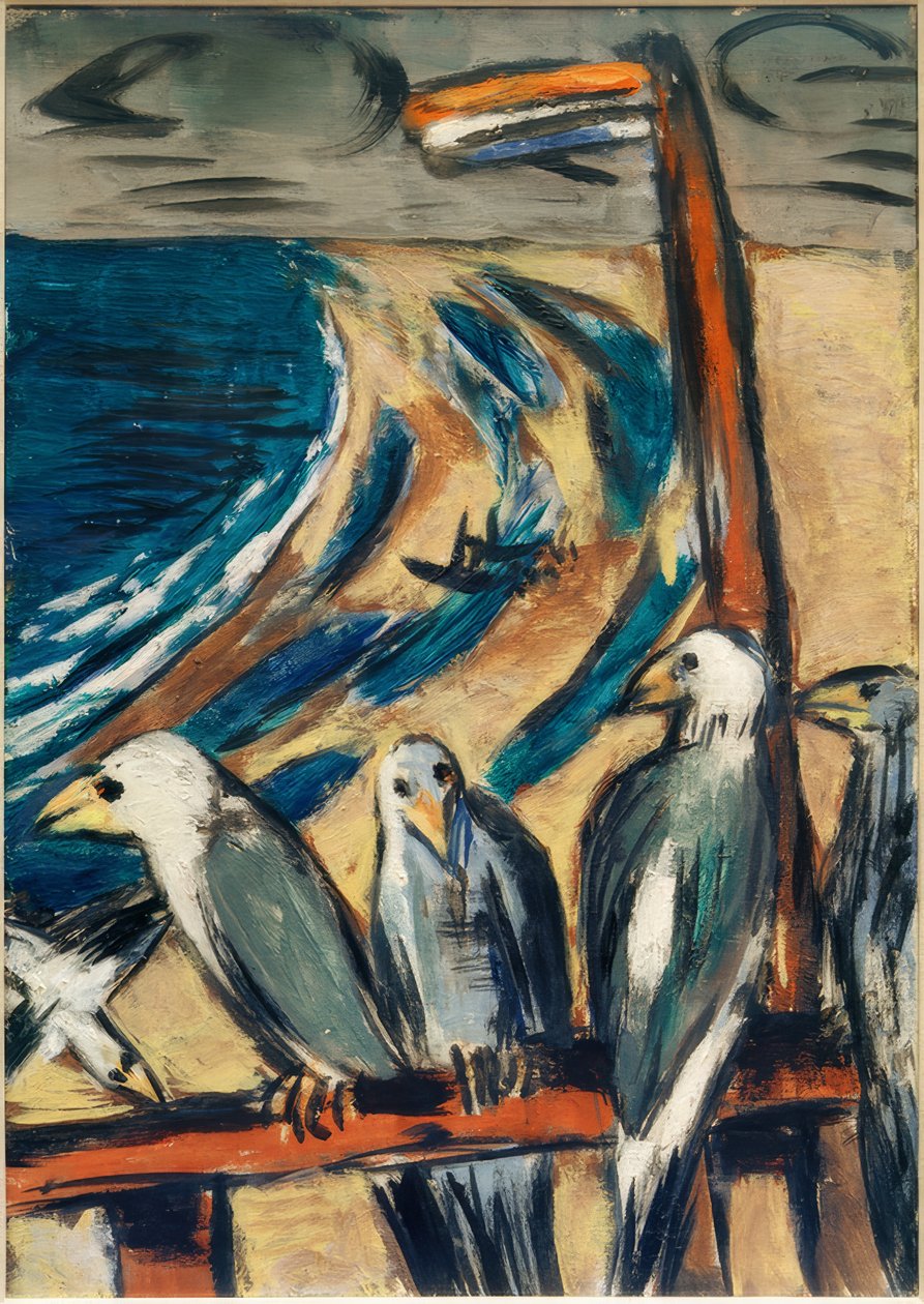 Måker i stormen av Max Beckmann
