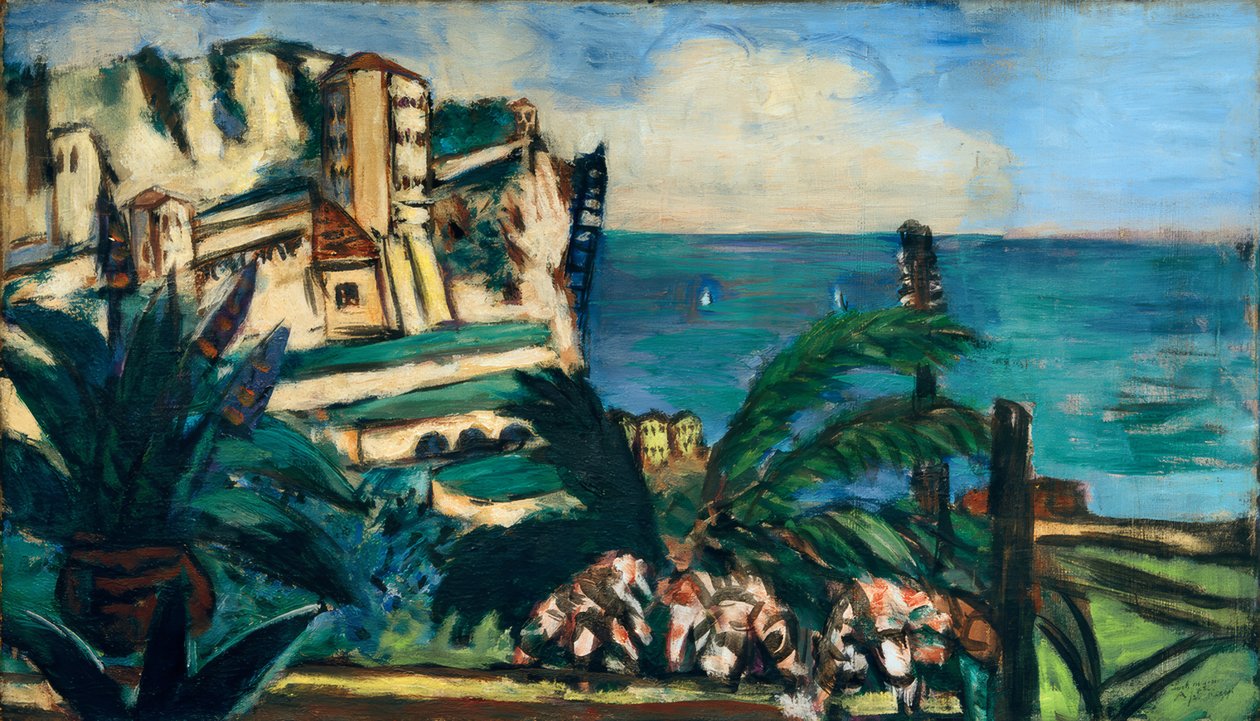 Rivieralandskap med steiner av Max Beckmann