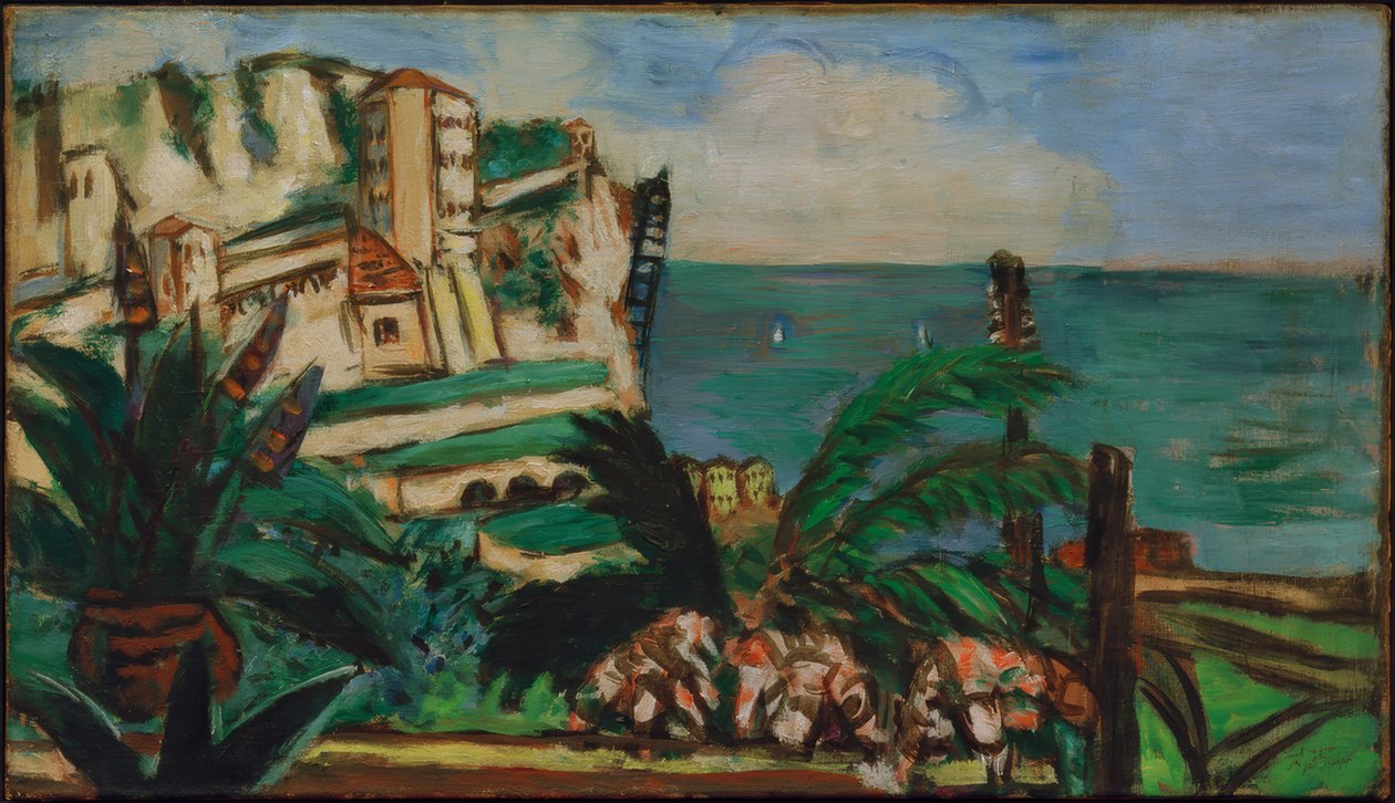 Rivierallandskap med steiner av Max Beckmann
