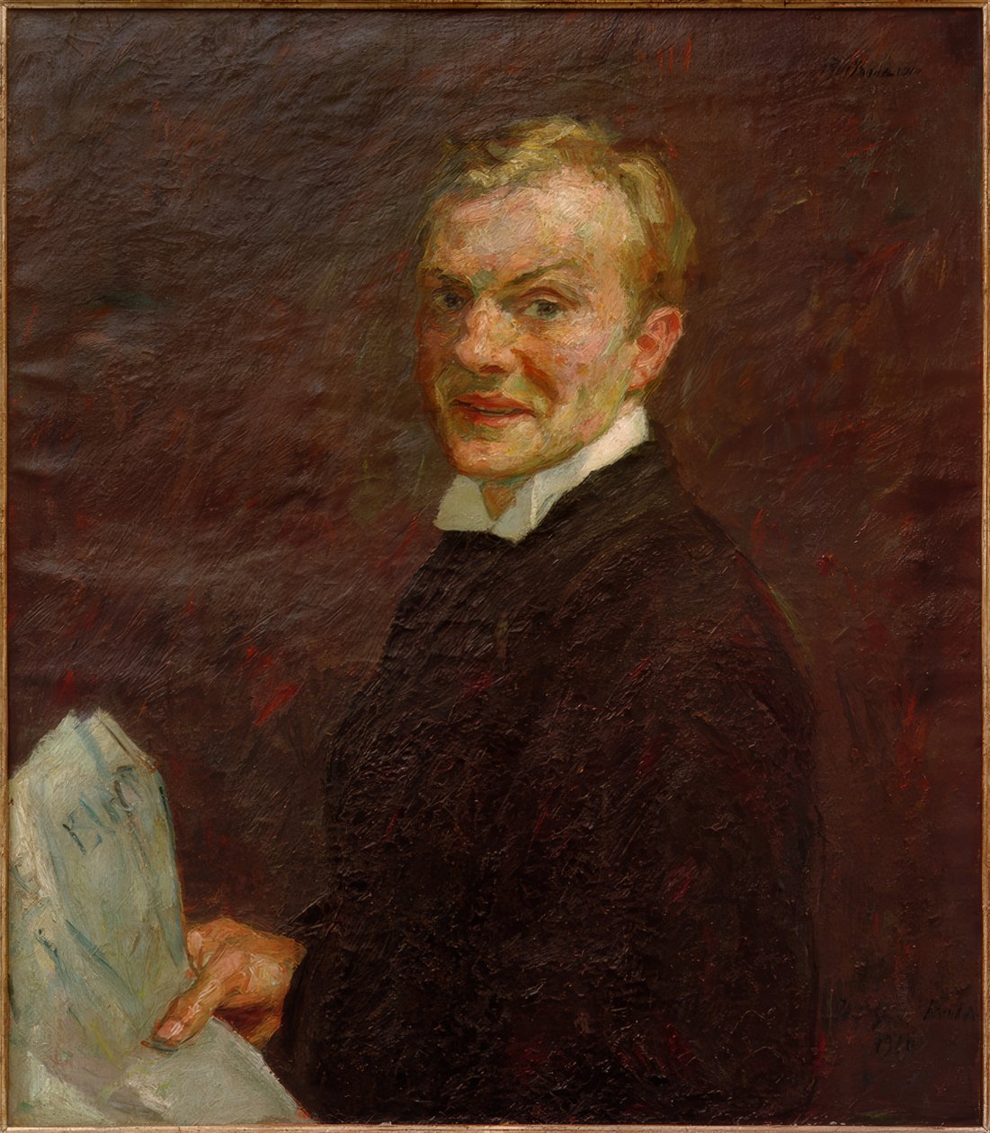 Selvportrett (ler) av Max Beckmann