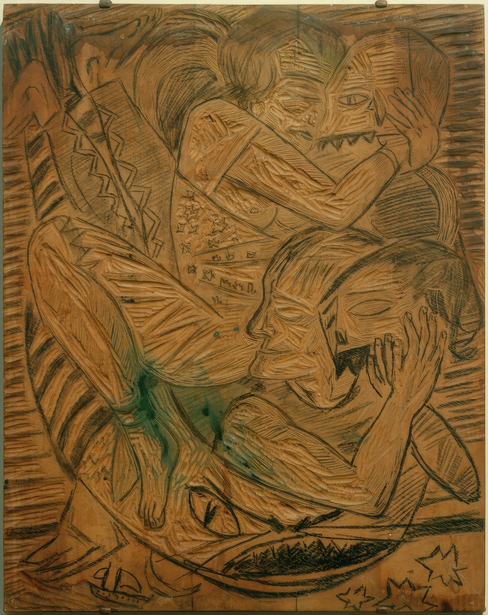 Selvportrett med Naïla som sirkusartist av Max Beckmann