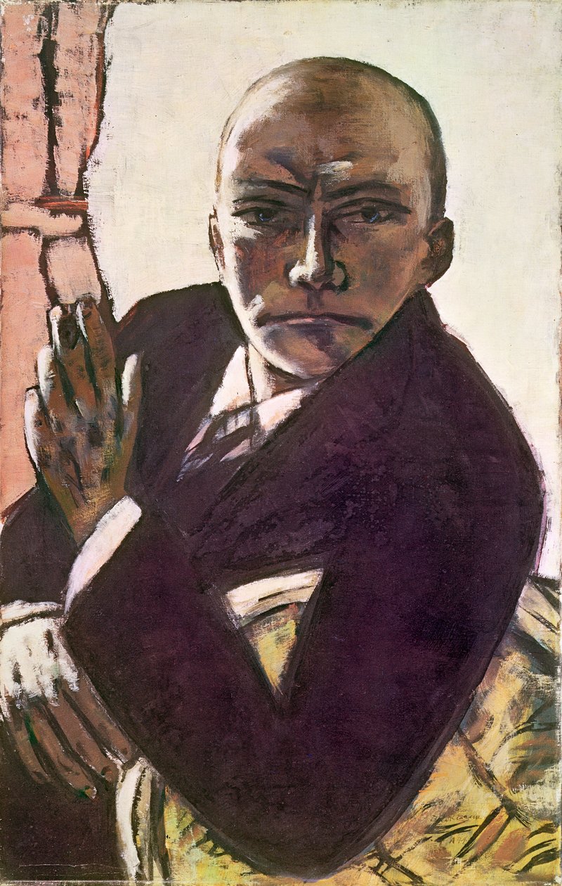 Selvportrett (olje på lerret) av Max Beckmann