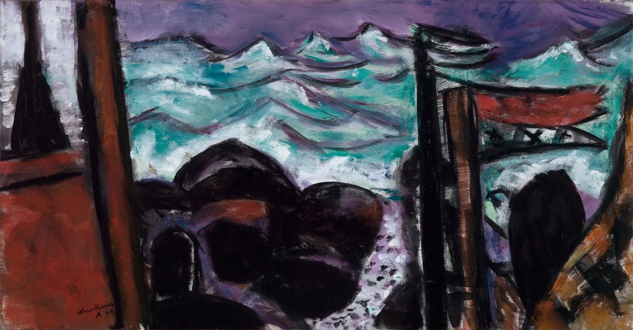 Lite stormfullt hav av Max Beckmann