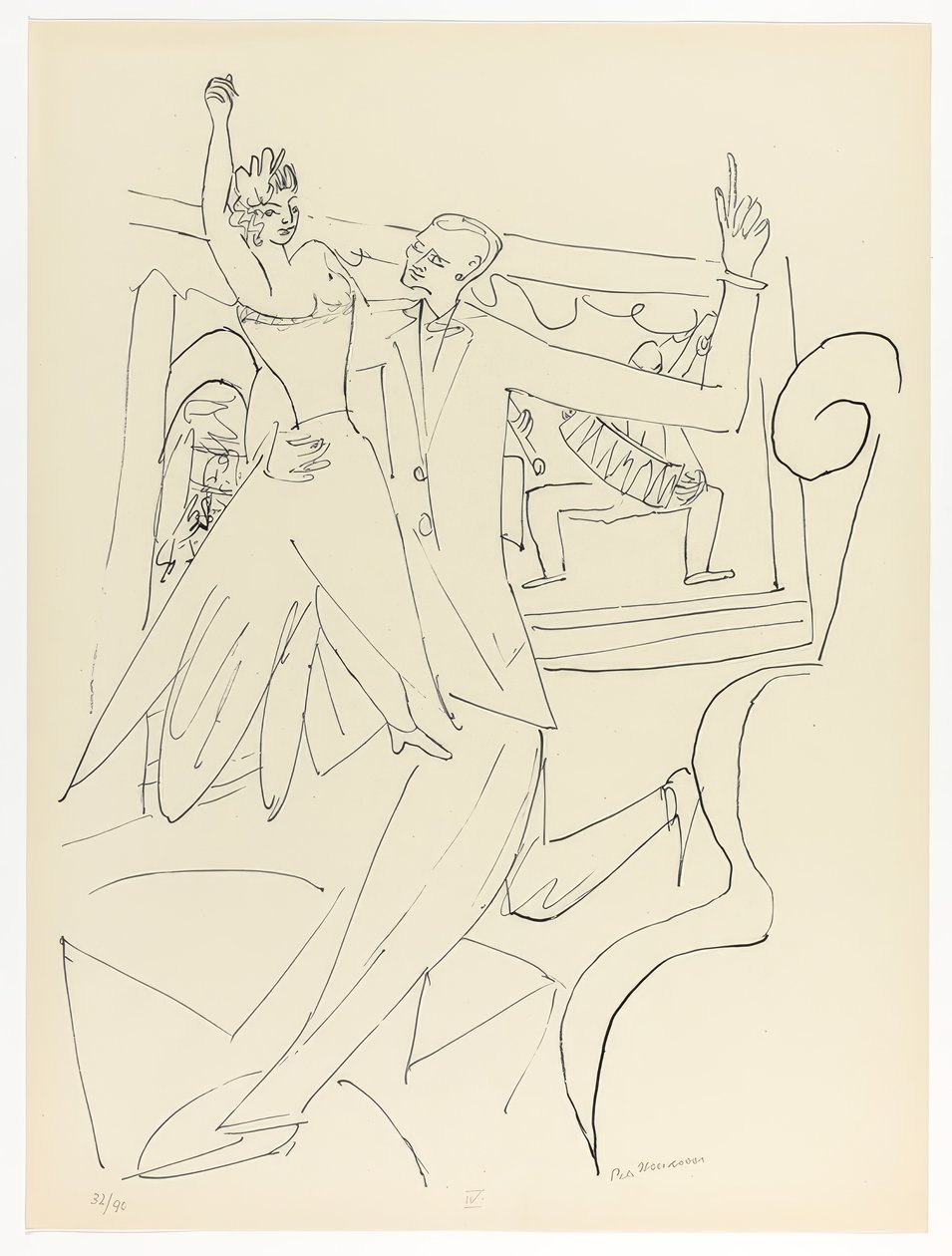 Tango, tallerken fire fra Day and Dream av Max Beckmann