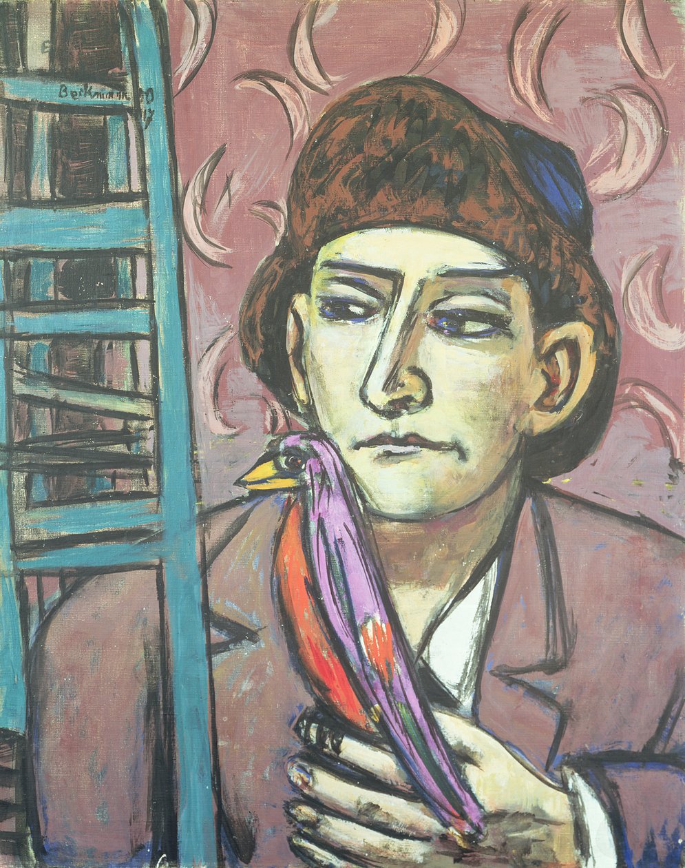 Mannen med en fugl av Max Beckmann