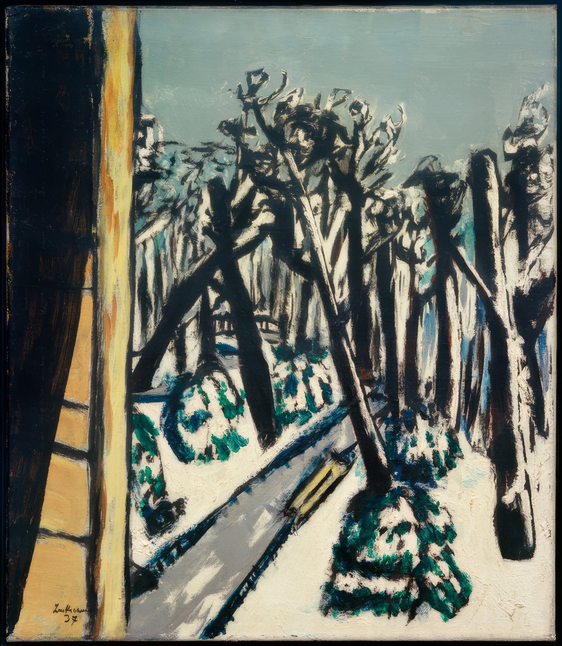 Dyrehage om vinteren av Max Beckmann