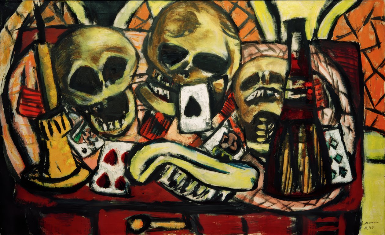 Skull stilleben av Max Beckmann