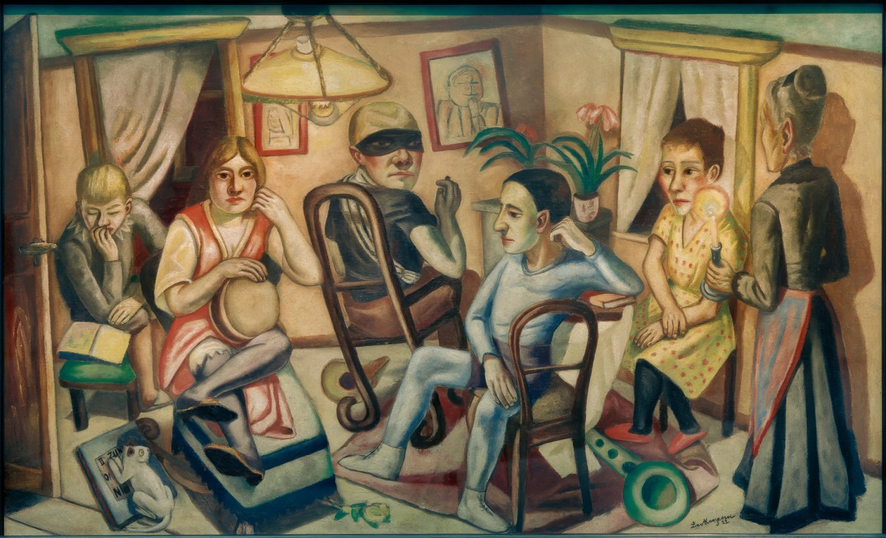Før maskeradeballet av Max Beckmann