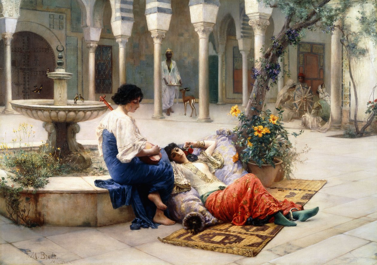 På gårdsplassen til haremet, av Ferdinand Max Bredt