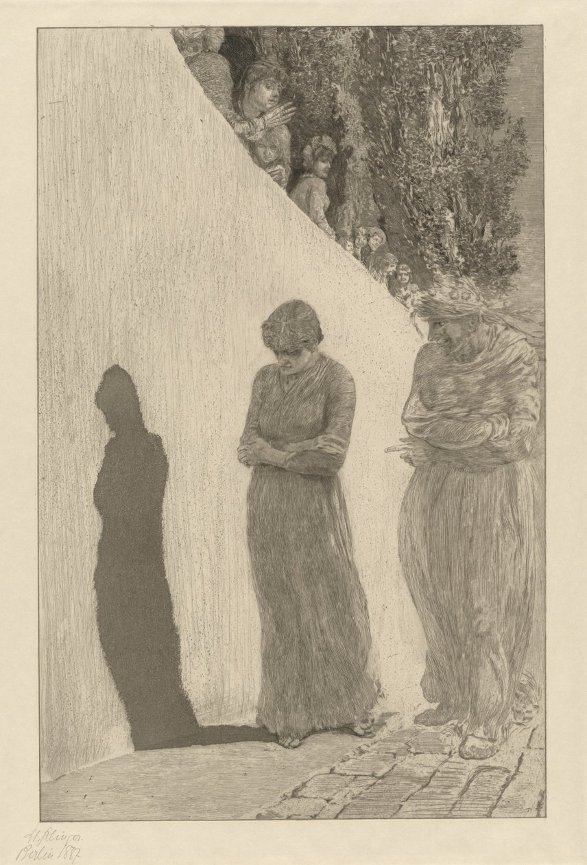 Vanære Schande: pl. 9, 1878. av Max Klinger