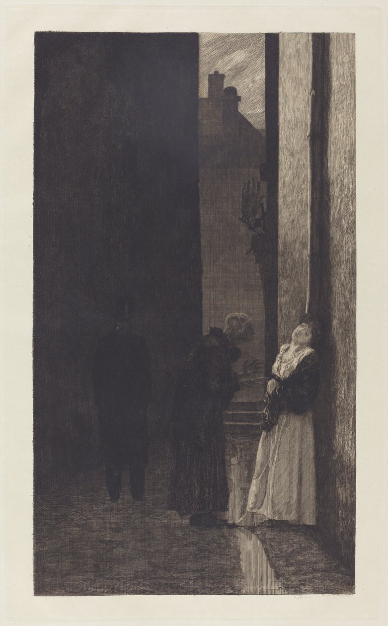 Et trinn et trinn, 1883. av Max Klinger