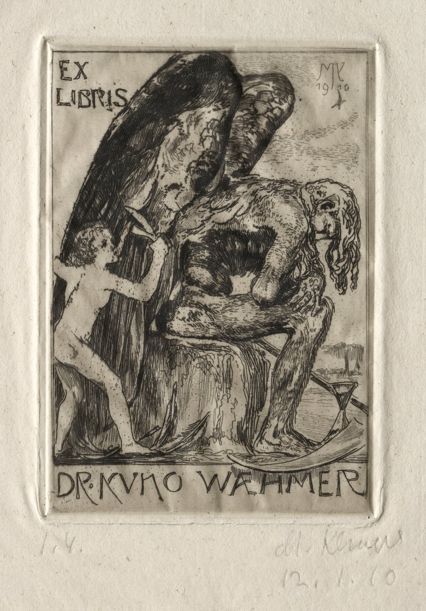 Eks Libris Dr. Kuno Waehmer av Max Klinger