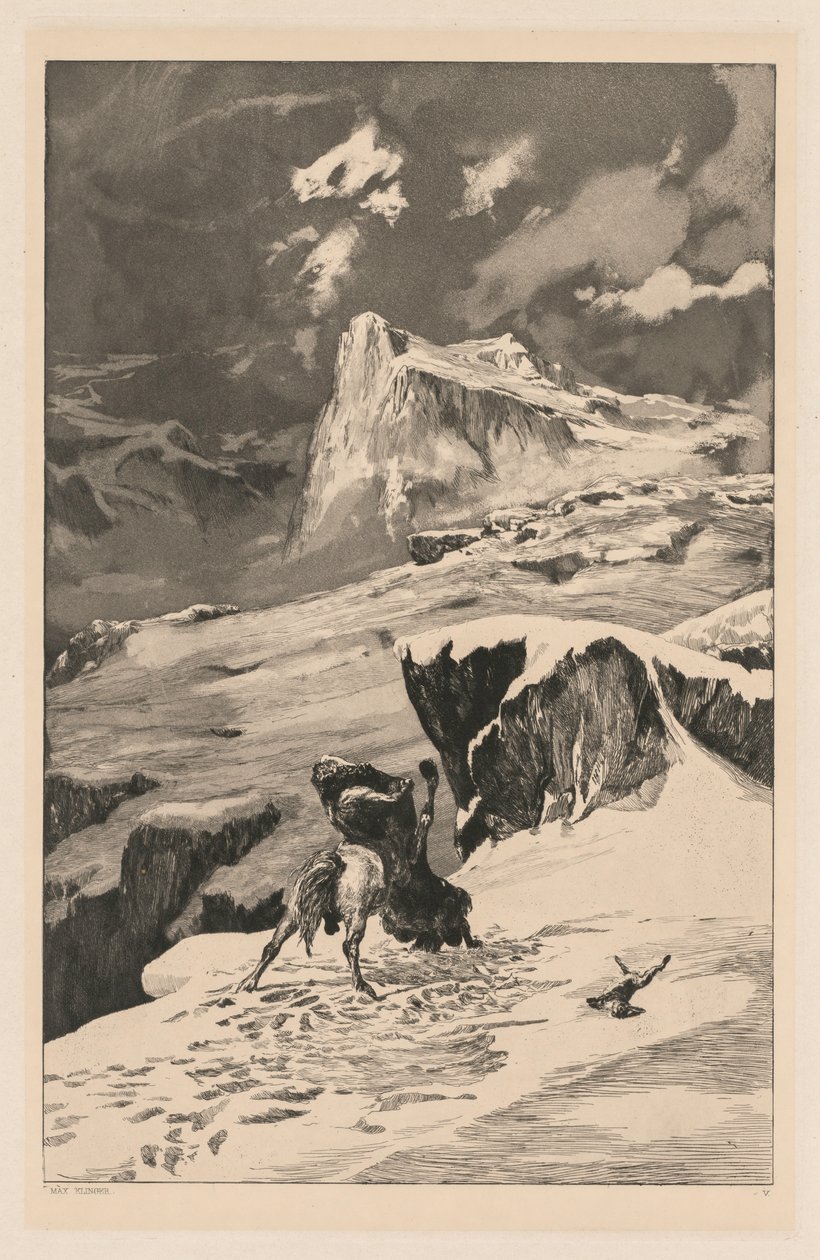 Intermezzo: Battling Centaurs (Opus IV, 4) av Max Klinger