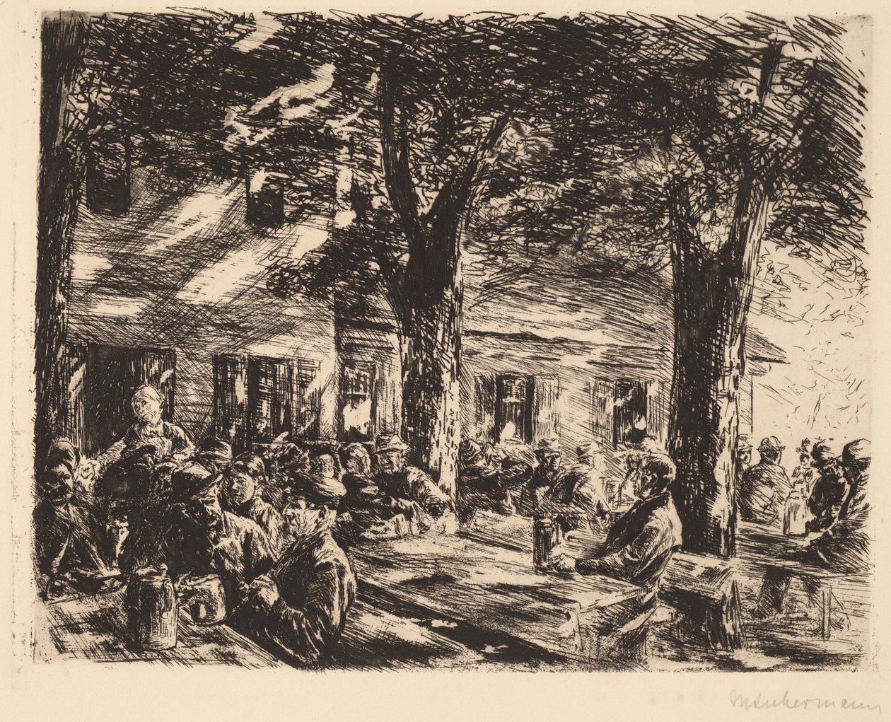 En tavernahage i Rosenheim, 1895. av Max Liebermann