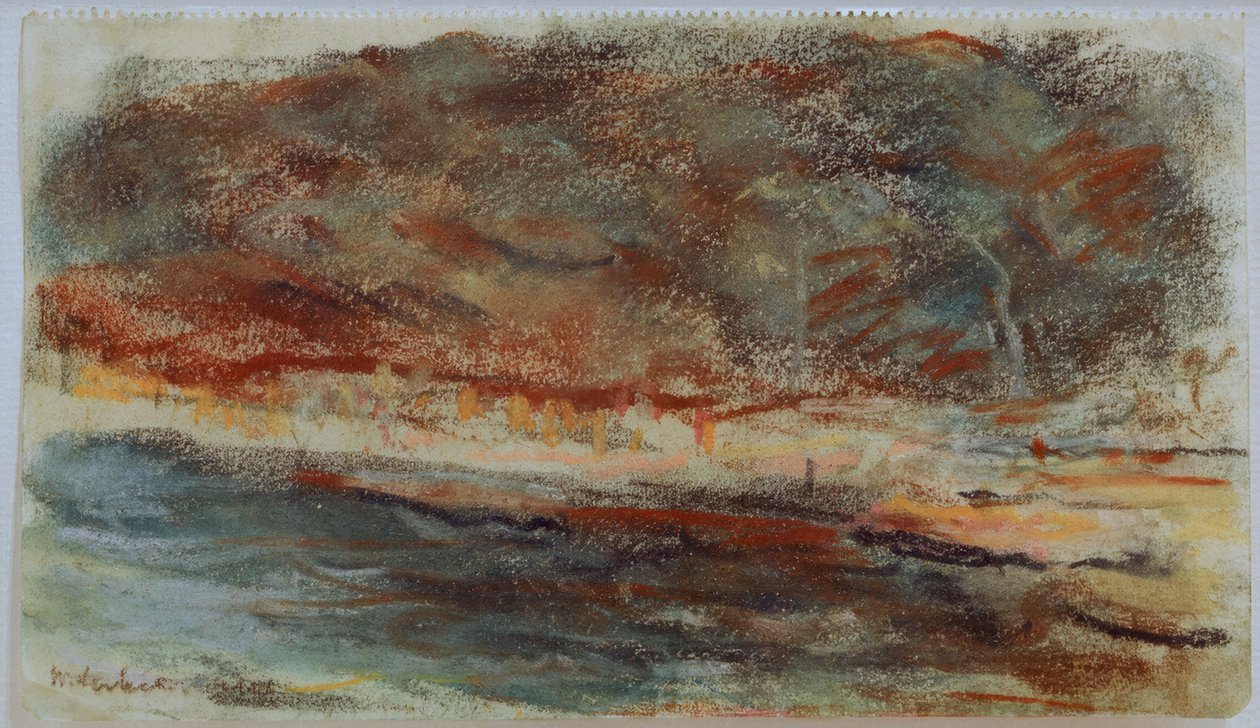 Kveldslandskap i Hamburg av Max Liebermann