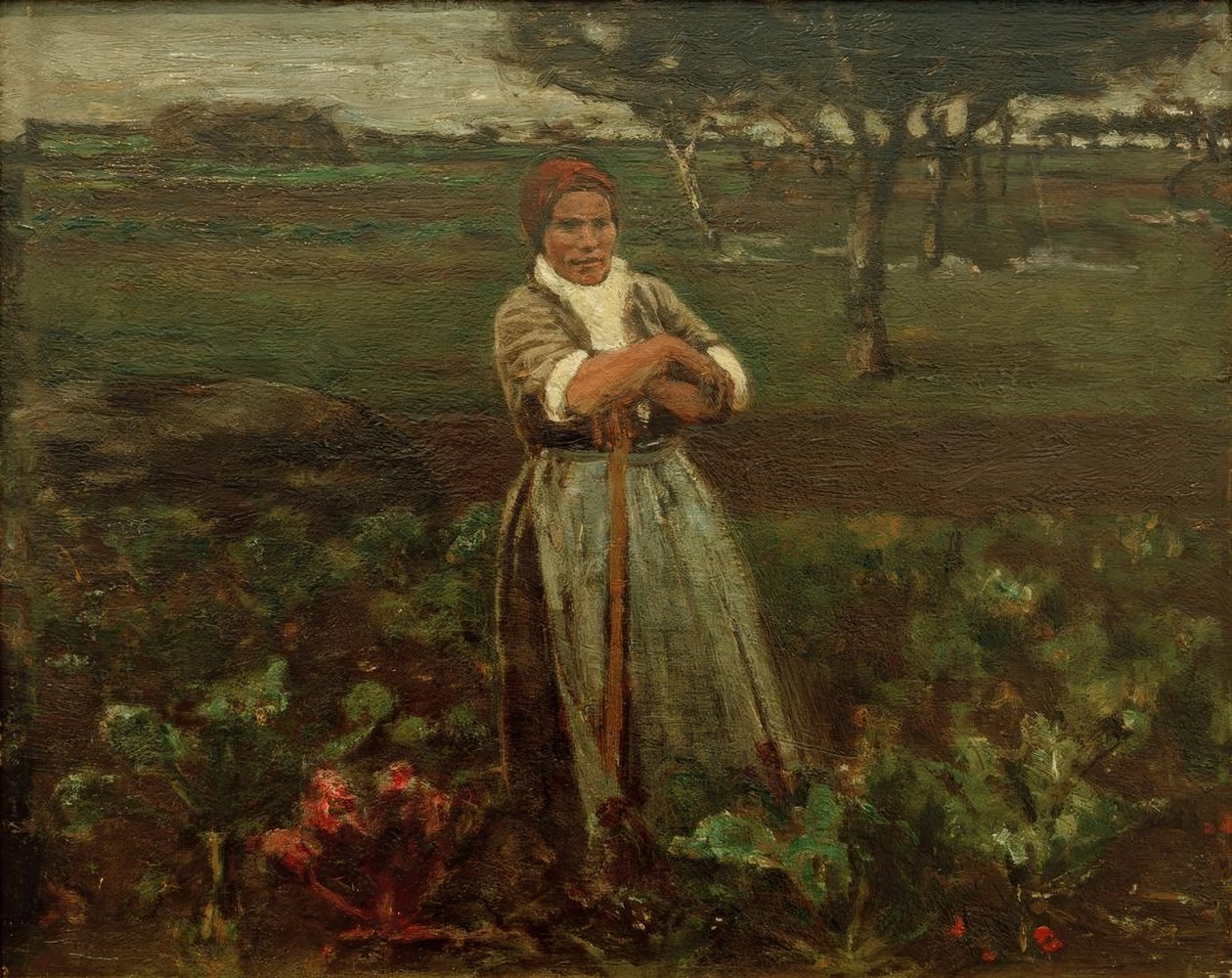 Arbeider i betefeltet av Max Liebermann