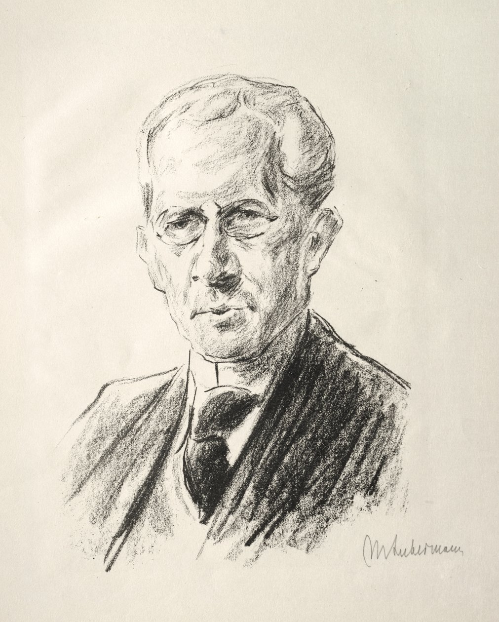 Arno Holz mappe: Portrett av Arno Holz av Max Liebermann