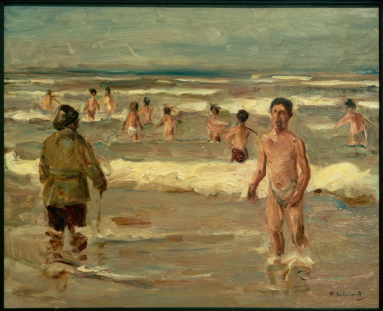 Gutter som bader i sjøen av Max Liebermann