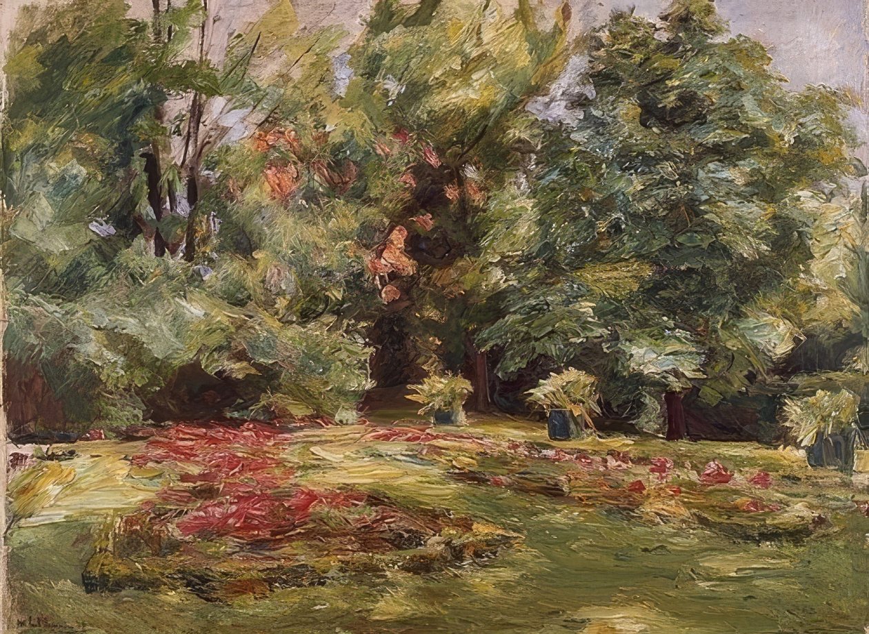 Blomsterterrasse i Wannsee-hagen. 1924 av Max Liebermann
