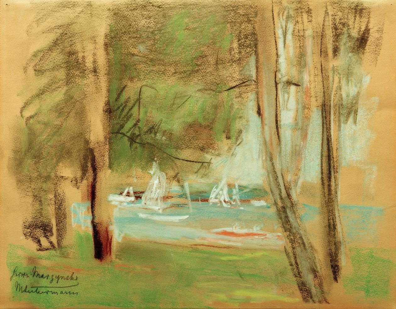 Båter på Wannsee av Max Liebermann