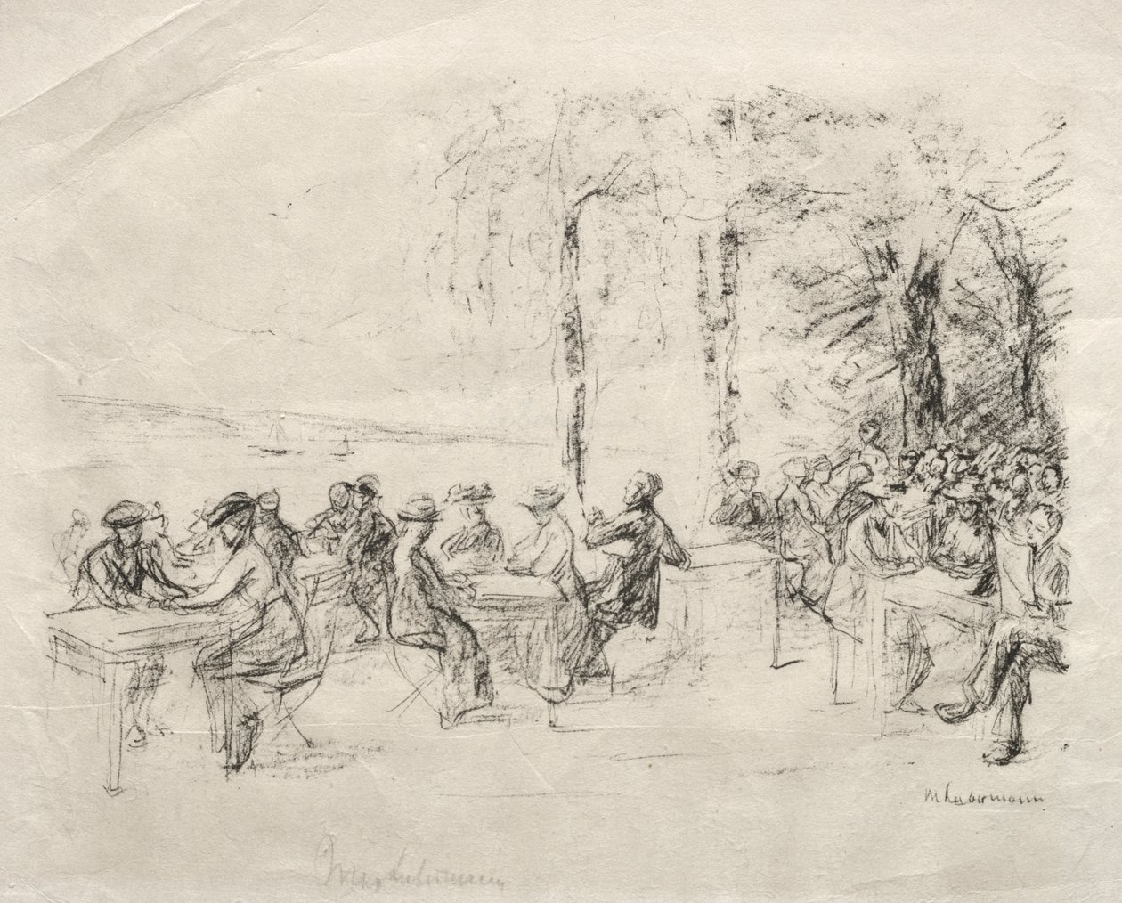 Kafe på Havel av Max Liebermann