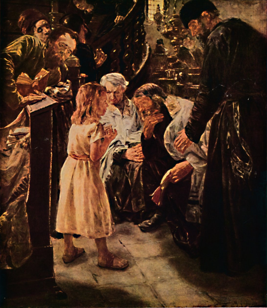 Kristus i tempelet, 1879, 1914. av Max Liebermann