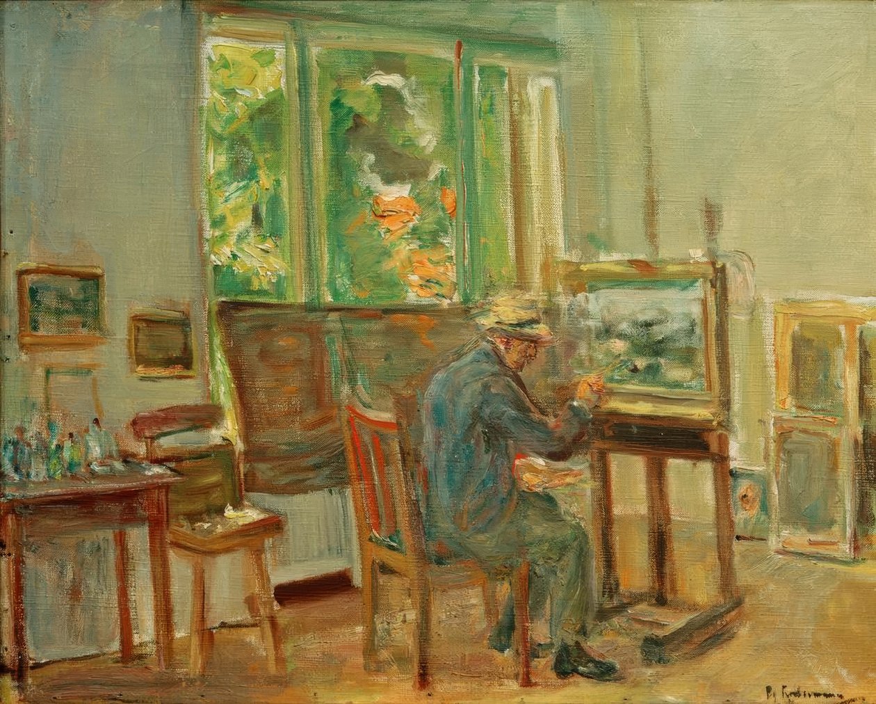 Kunstneren i sitt studio i Wannsee av Max Liebermann