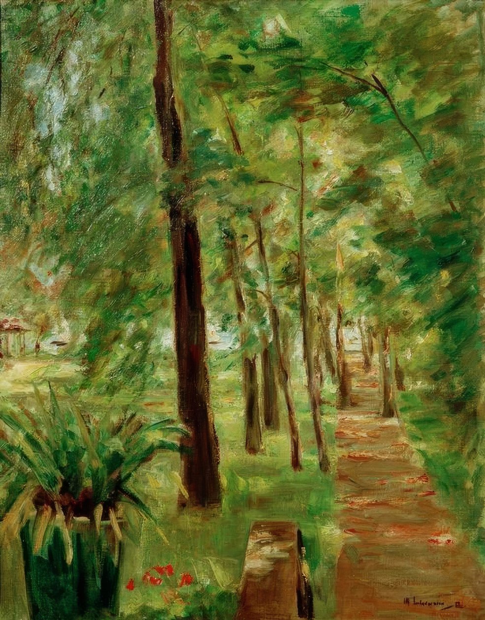 Bjørkealléen i Wannsee-hagen i øst av Max Liebermann