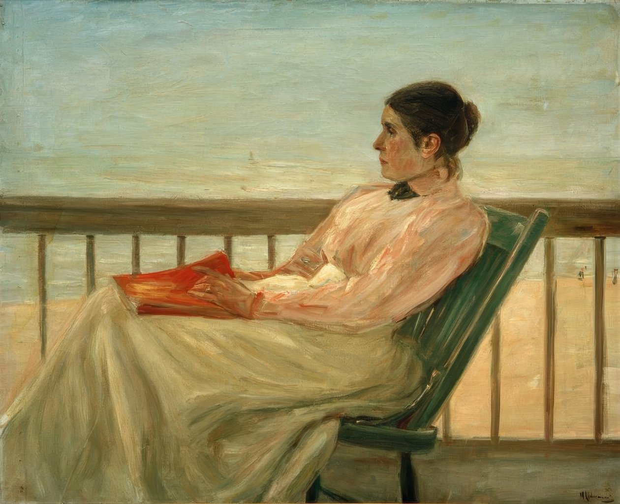 Kunstnerens kone på stranden av Max Liebermann