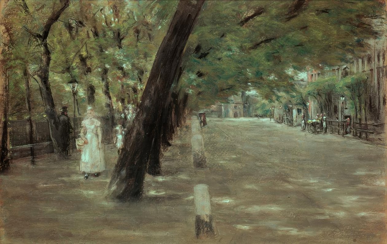 Kirchenallee i St. Georg, Hamburg av Max Liebermann