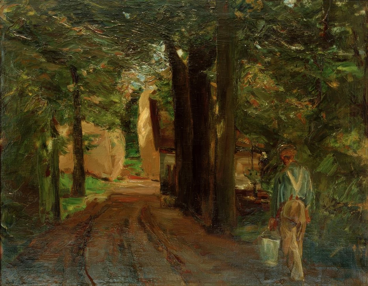 Inngang til husmannsplassen - inngang til gård av Max Liebermann