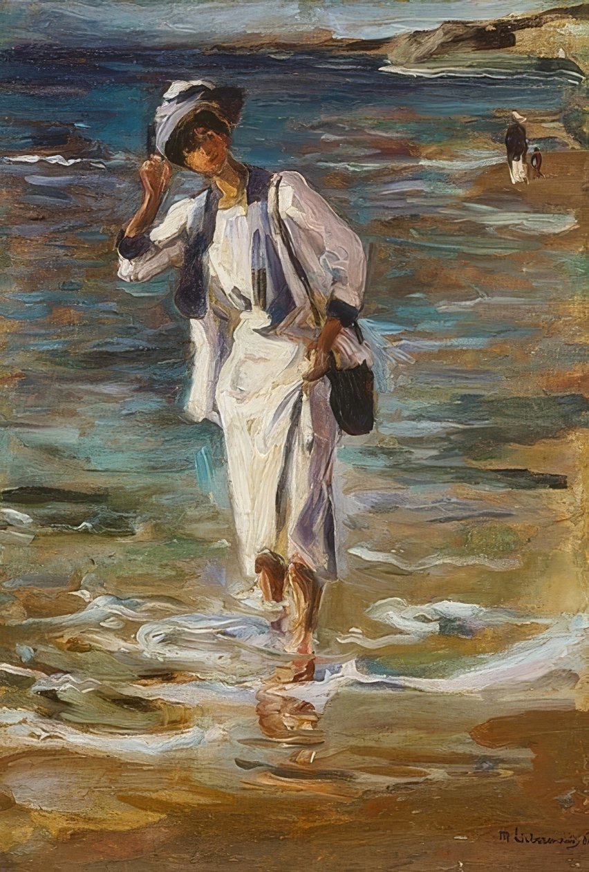 Kvinne på stranden. 1908 av Max Liebermann