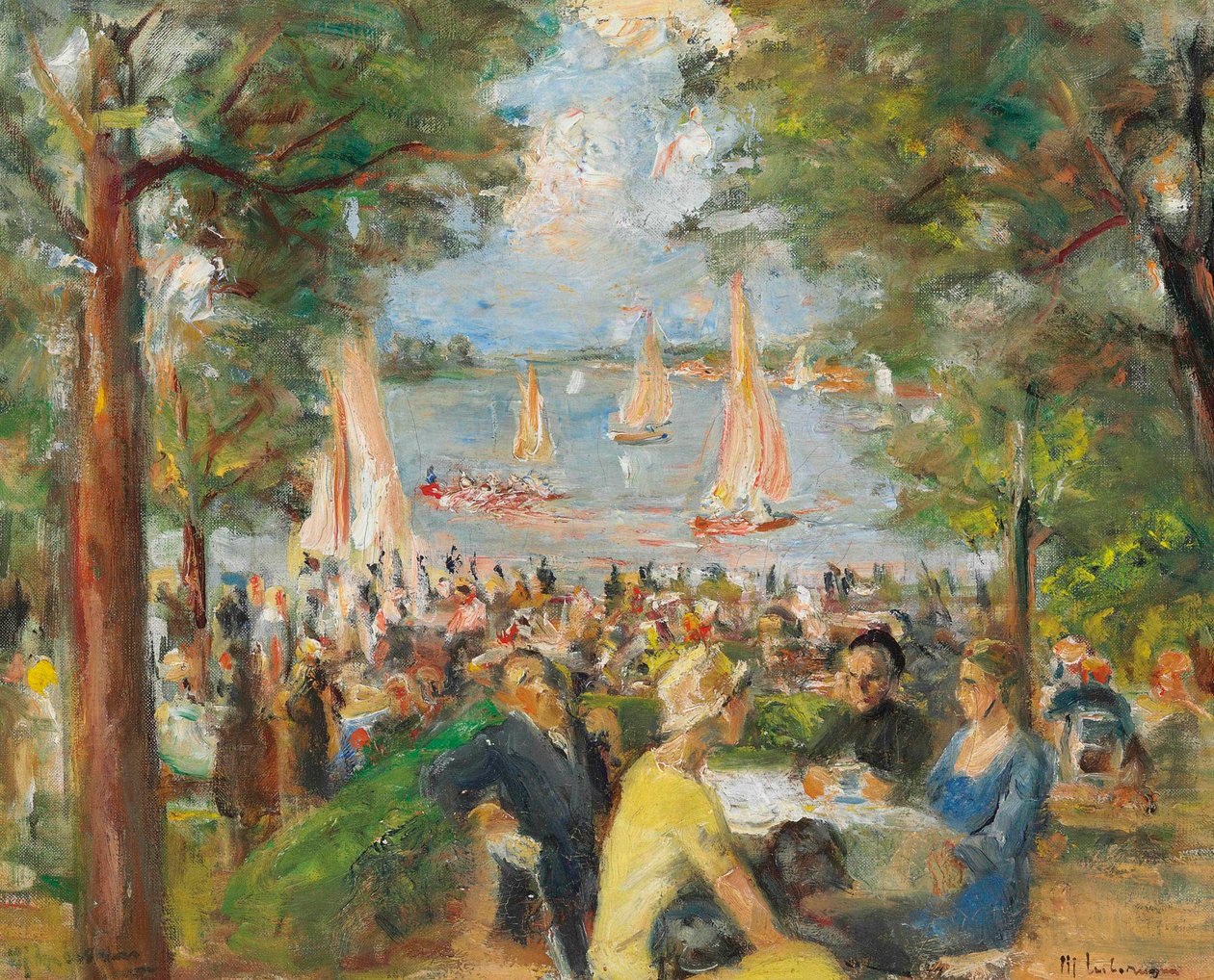 Hagerestaurant på Havel, 1934. av Max Liebermann