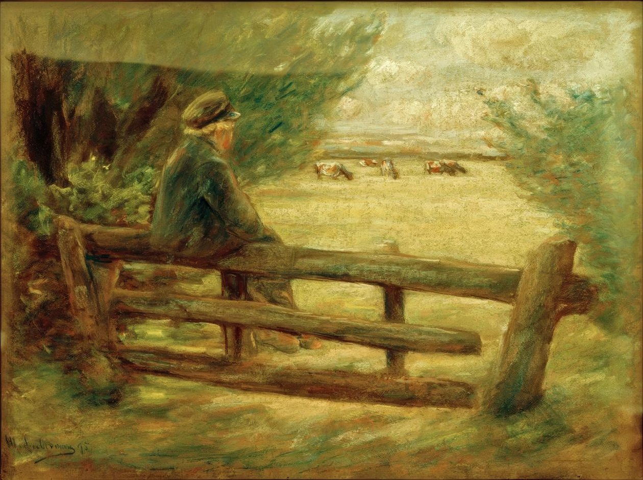 Gutt med kuer av Max Liebermann