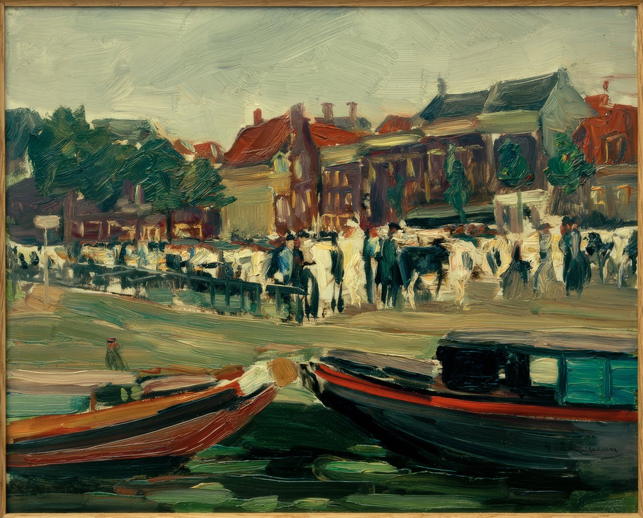 M.Liebermann, Rindermarkt i Leyden av Max Liebermann