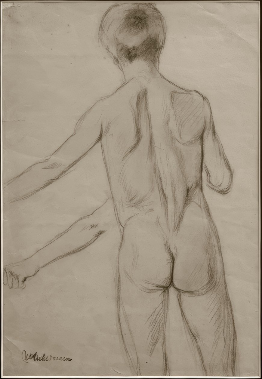 M.Liebermann, studie for maleriet Bathing Boys av Max Liebermann