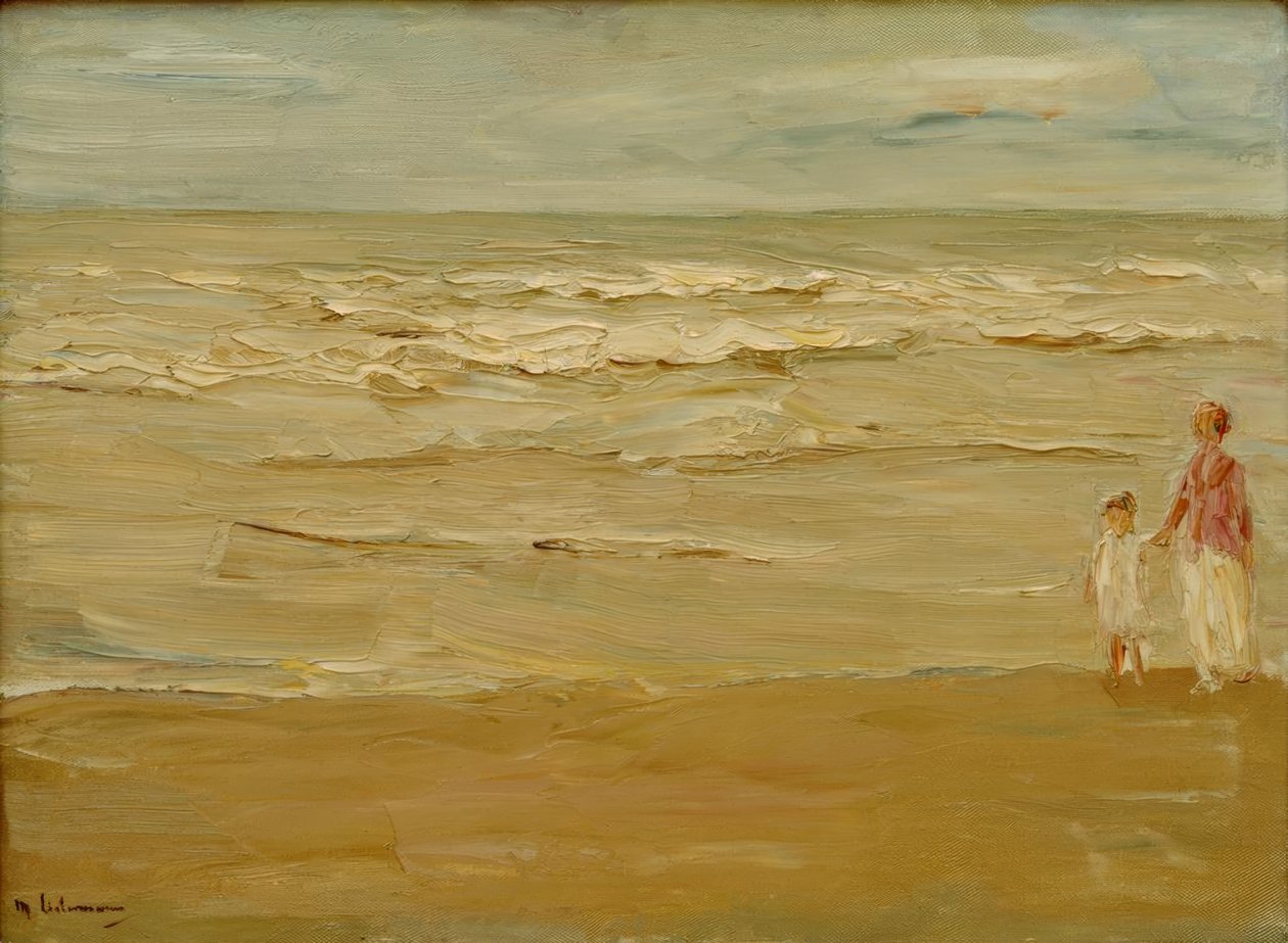 Seascape - strand og innsjø av Max Liebermann