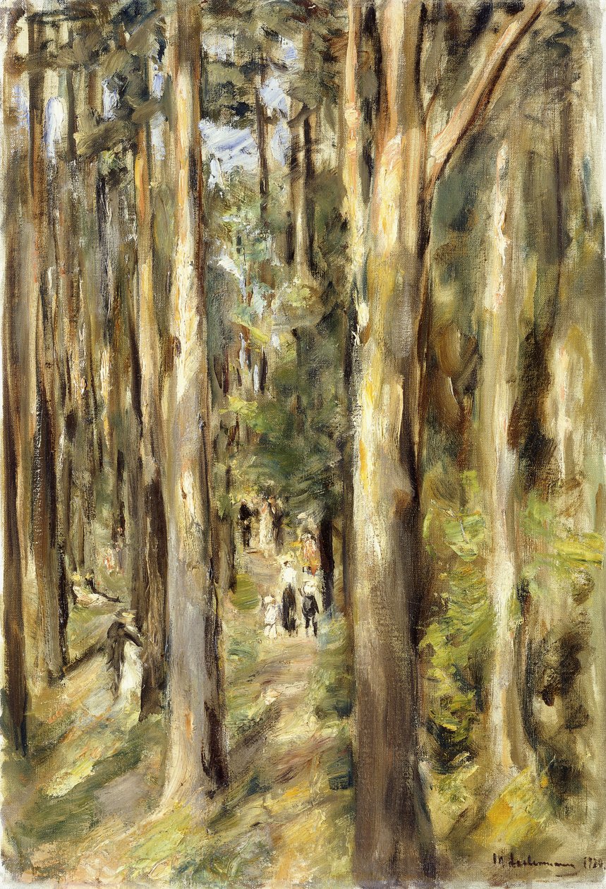 Piknik i skogen, 1920 av Max Liebermann