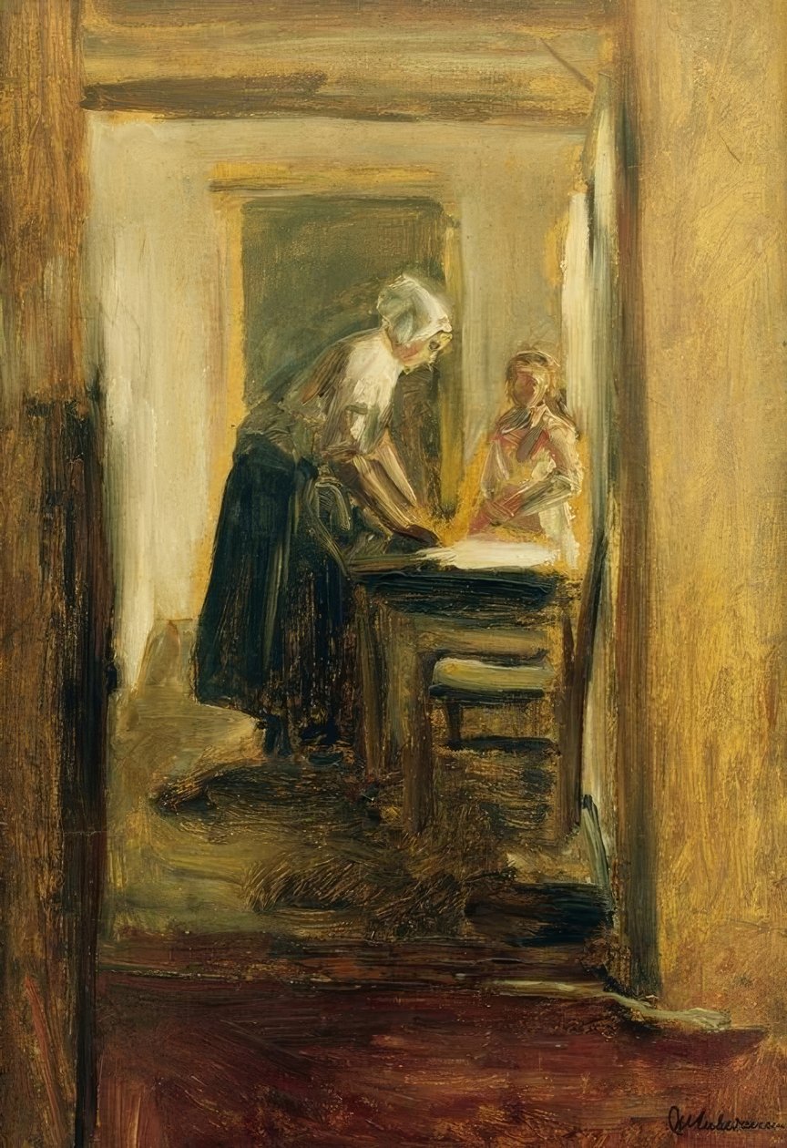 Plätterin av Max Liebermann
