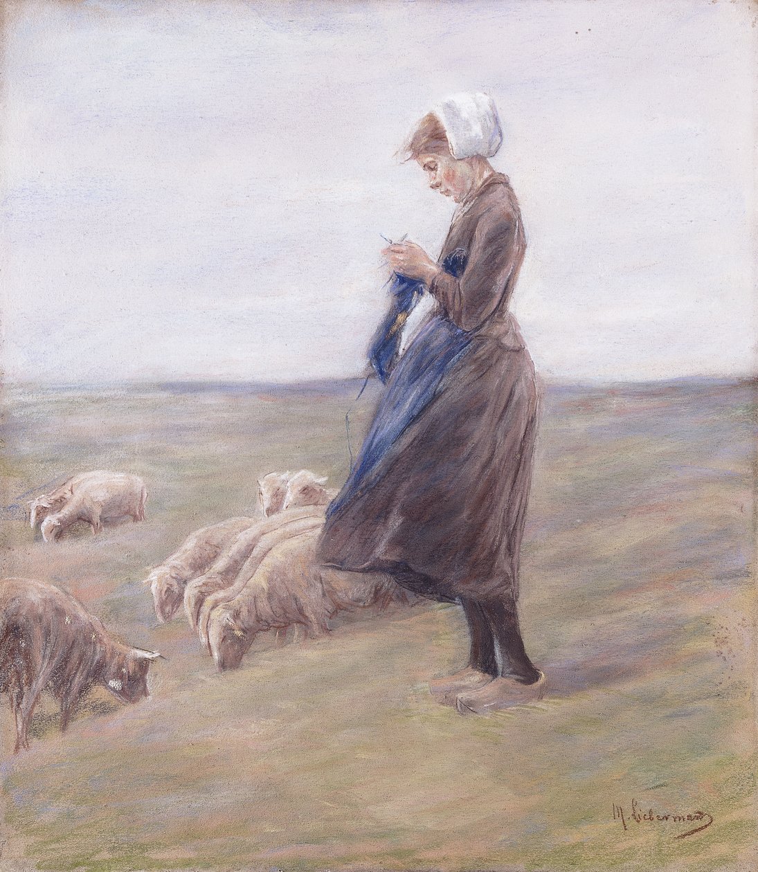hyrde Gjeterinne, 1887 av Max Liebermann