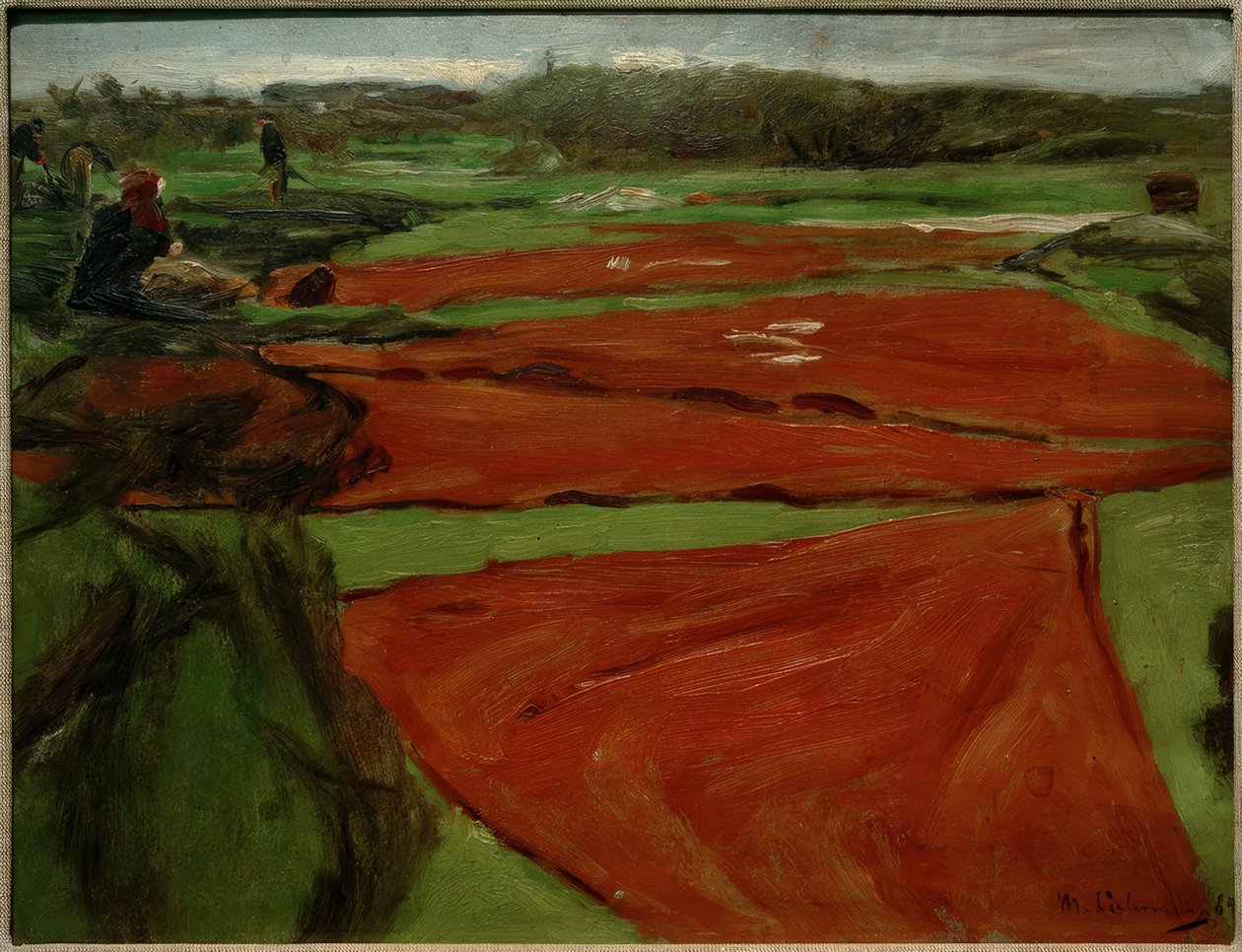 Eng med spredt garn og seil av Max Liebermann