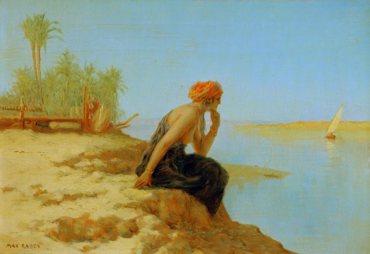 Kveld på Nilen nær Aswan av Max Rabes
