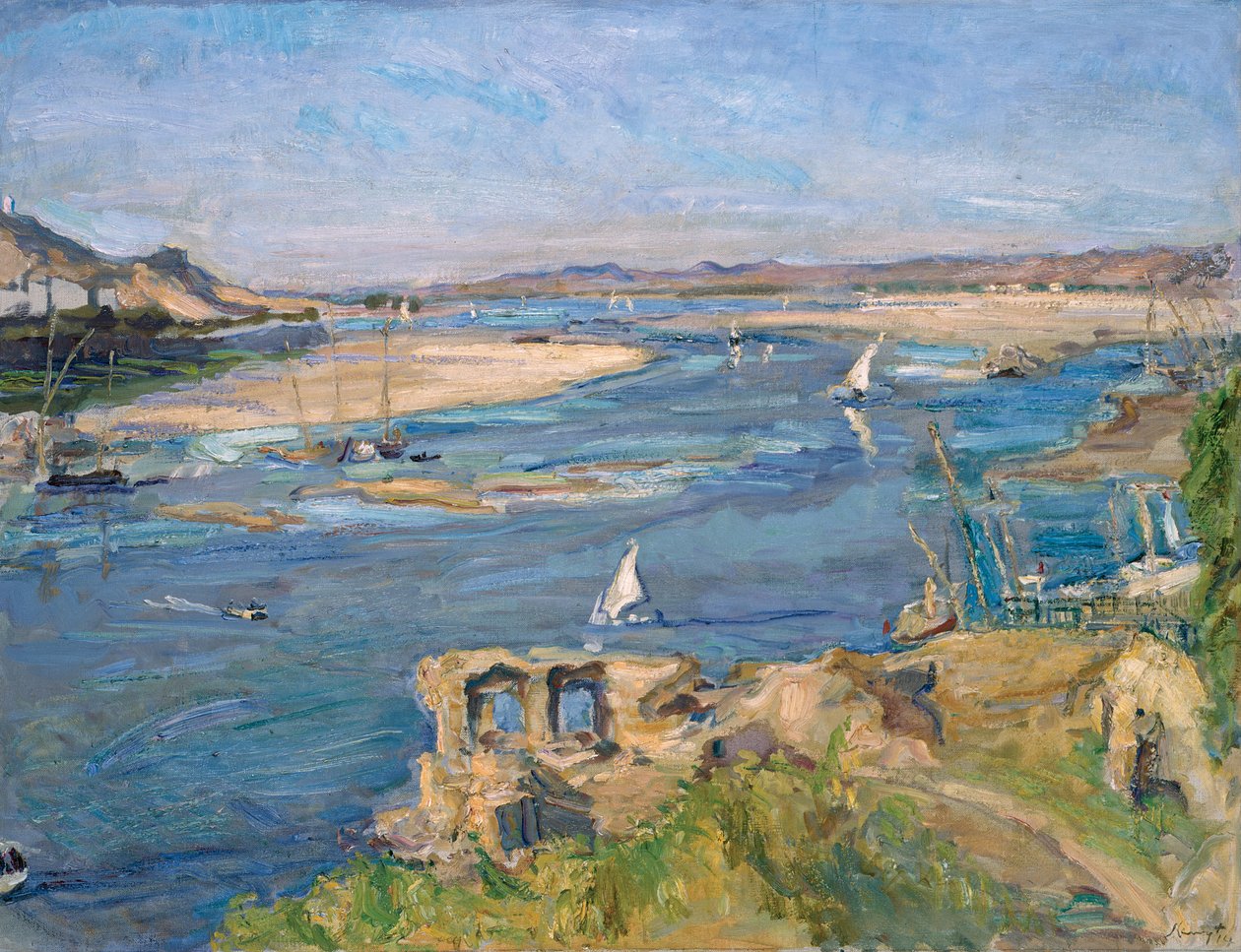 Nilen nær Aswan, 1914 av Max Slevogt