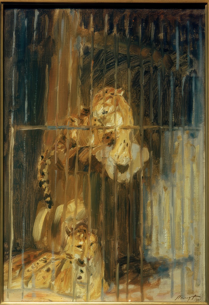 To leoparder i et bur av Max Slevogt