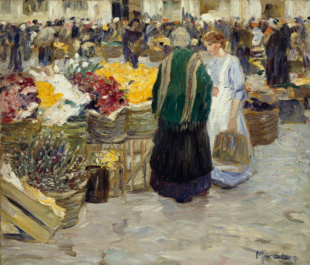 Blomstermarked ved Rochuskirche av Max Stern