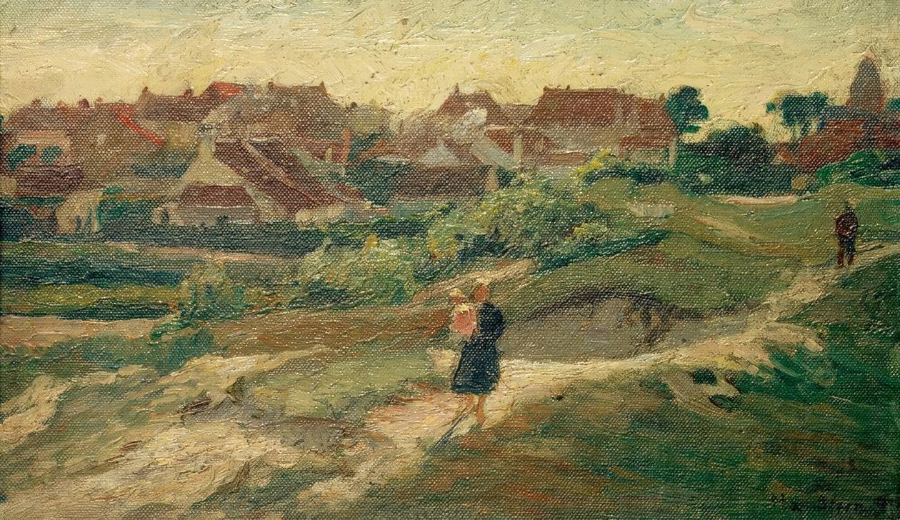 Utsikt over nederlandsk landsby av Max Stern