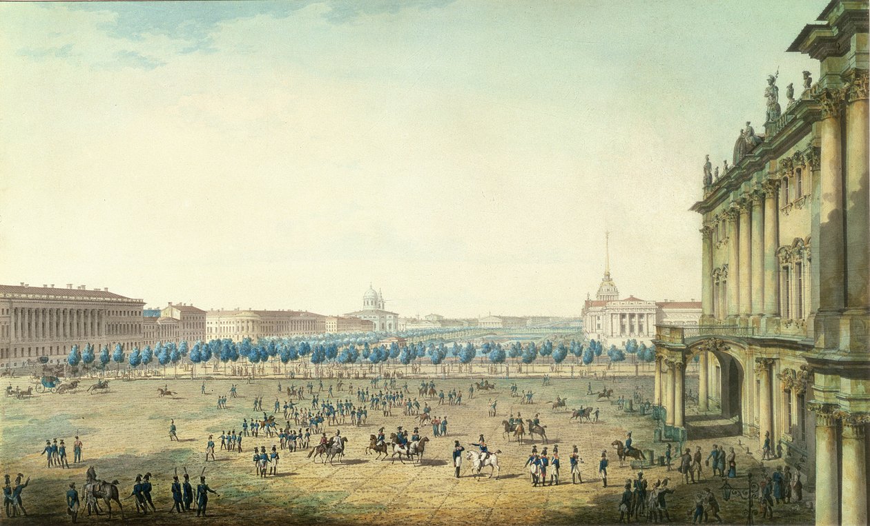 Slottsplassen, St. Petersburg av Maxim Nikiforovitsch Worobjeff