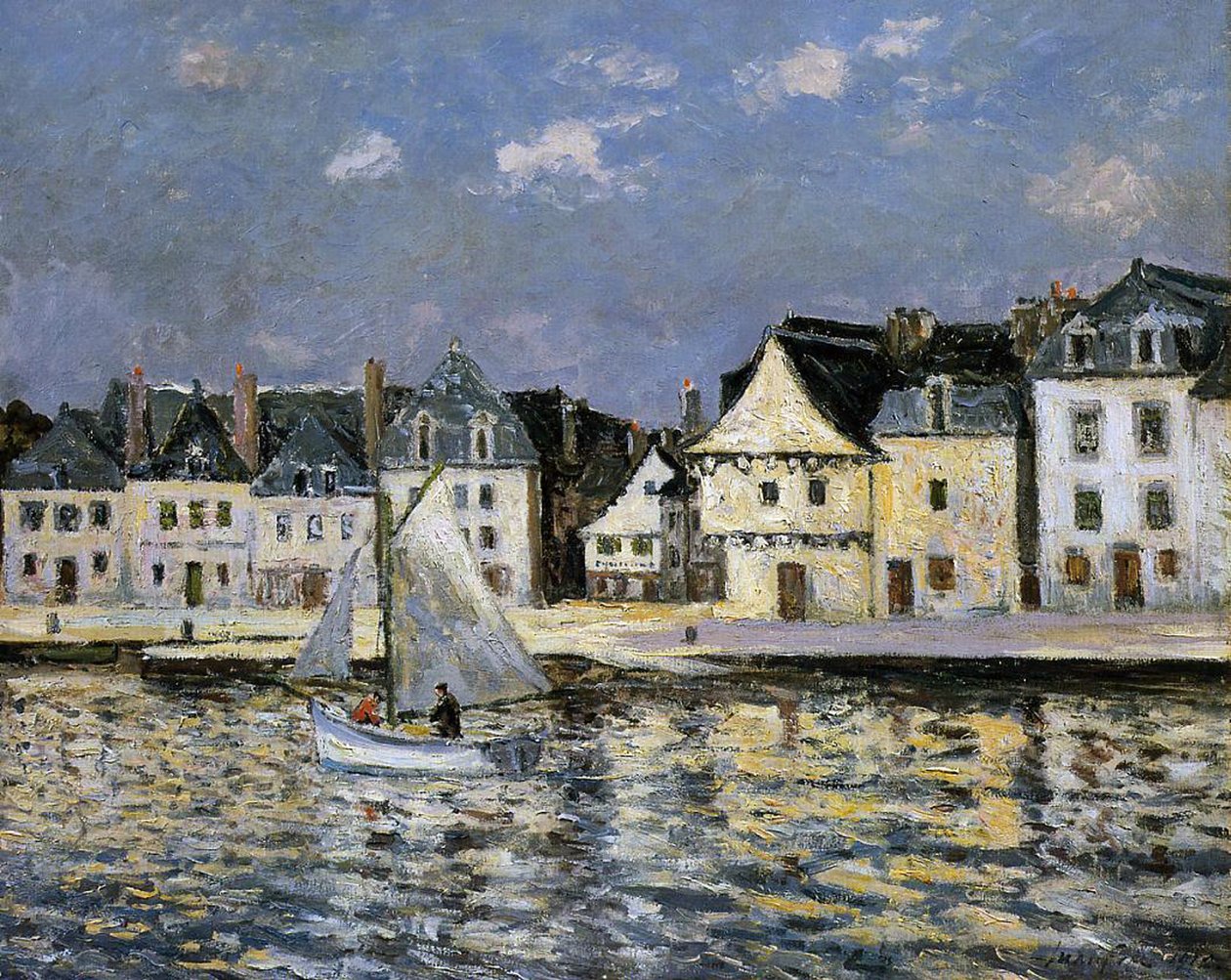 Port of St. Goustan, Bretagne, 1912 av Maxime Emile Louis Maufra