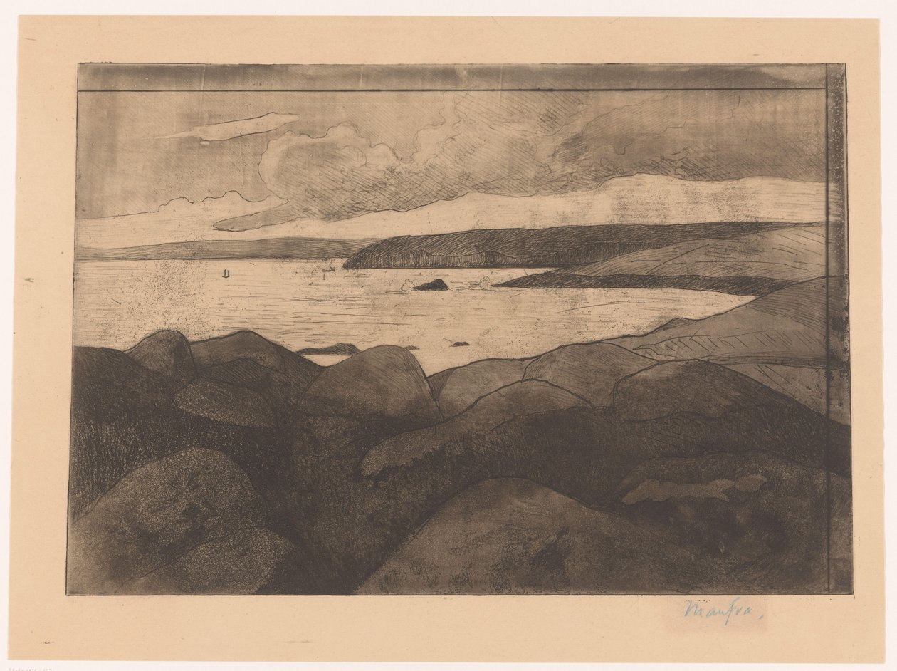 Bretons kyst av Maxime Camille Louis Maufra (attributed to)