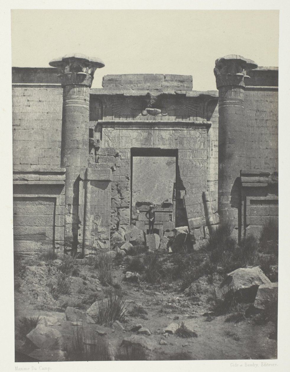 Medinet-Habou, Propylaea of Thutmoseum; Theben av Maxime Du Camp
